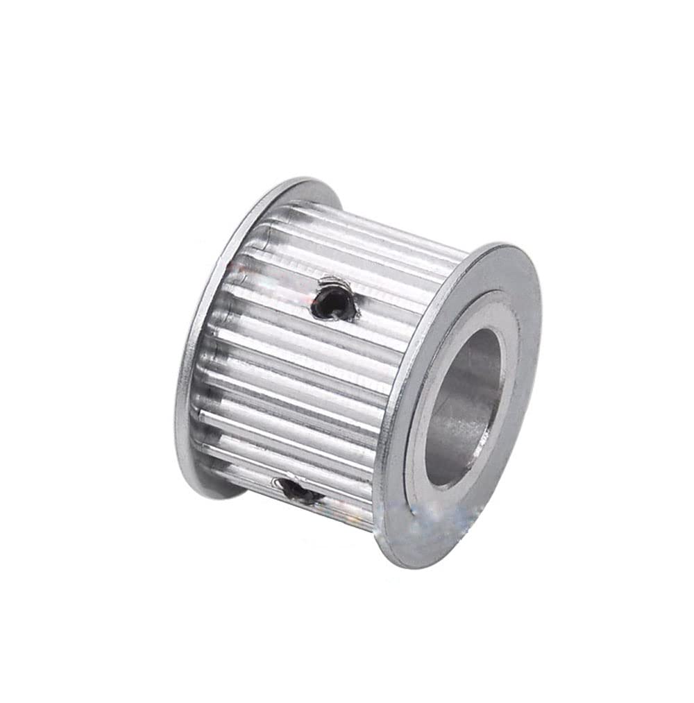 5M 24T Timing Pulley 5mm Pitch 10mm Bore 27mm Tooth Width Aluminum Synchronous Wheel Without Step for 25mm Width Belt (5M 24T; Tooth Width:27mm, bore:10mm, 1)