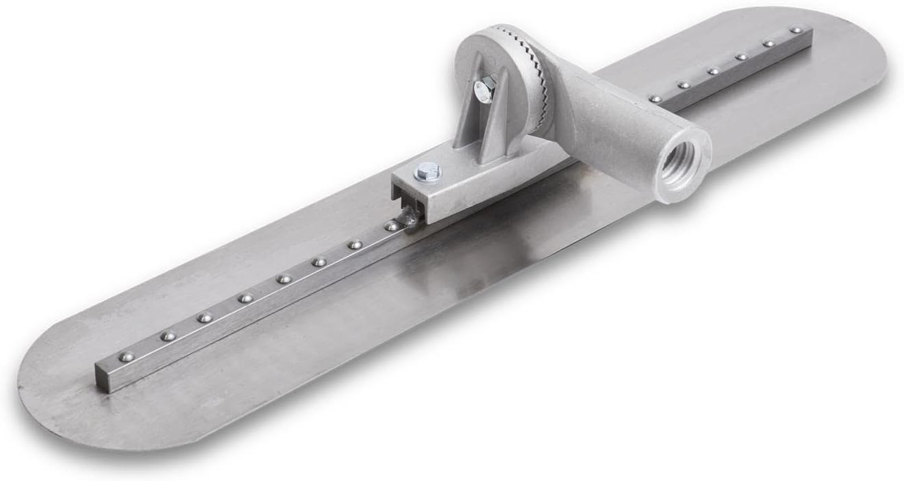 Multi-Mount Fresno, 36 x 5 Inch, Concrete Finishing Tool | High Carbon Steel Round End Blade, Adjustable Threaded