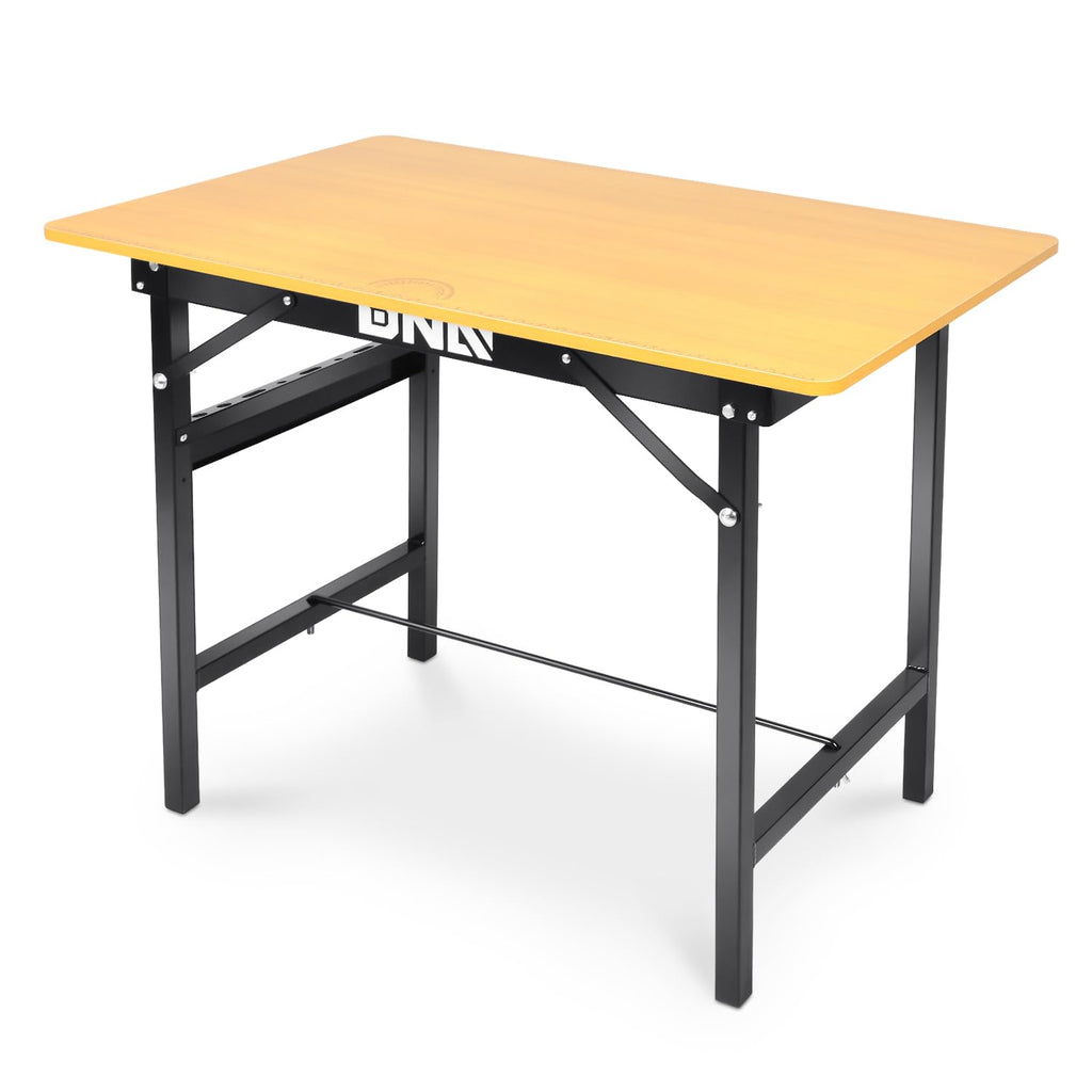 Portable Folding Work Table with Measuring Tape and Angle Finder - Ideal for Garage, Home, DIY Woodworking,TOOLS-00460