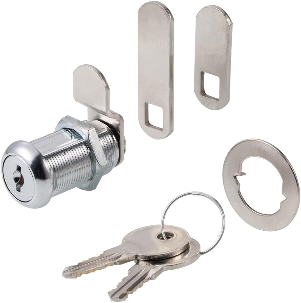 Cabinet Cam Locks Keyed Alike, 1-1/8” Cylinder Cam Locks for Tool Box RV Compartment Mailbox Vending Machine Drawer