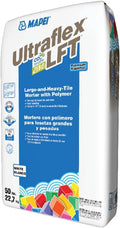 Ultraflex LFT Premium Non-Sag Polymer-Enhanced Thinset Mortar, White, 50lbs Bag, for Indoor and Outdoor Installation