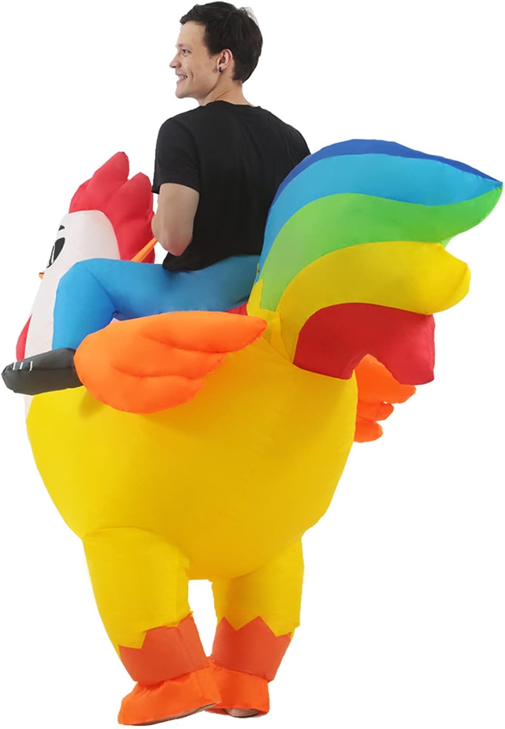 Inflatable Rooster Costume Halloween Blow up Costumes for Adult Men Women