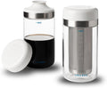 Cold Brew Coffee Maker Set (Brewer & Carafe), Up to 12 Servings of Concentrate, Reusable Stainless Steel Dual Filter