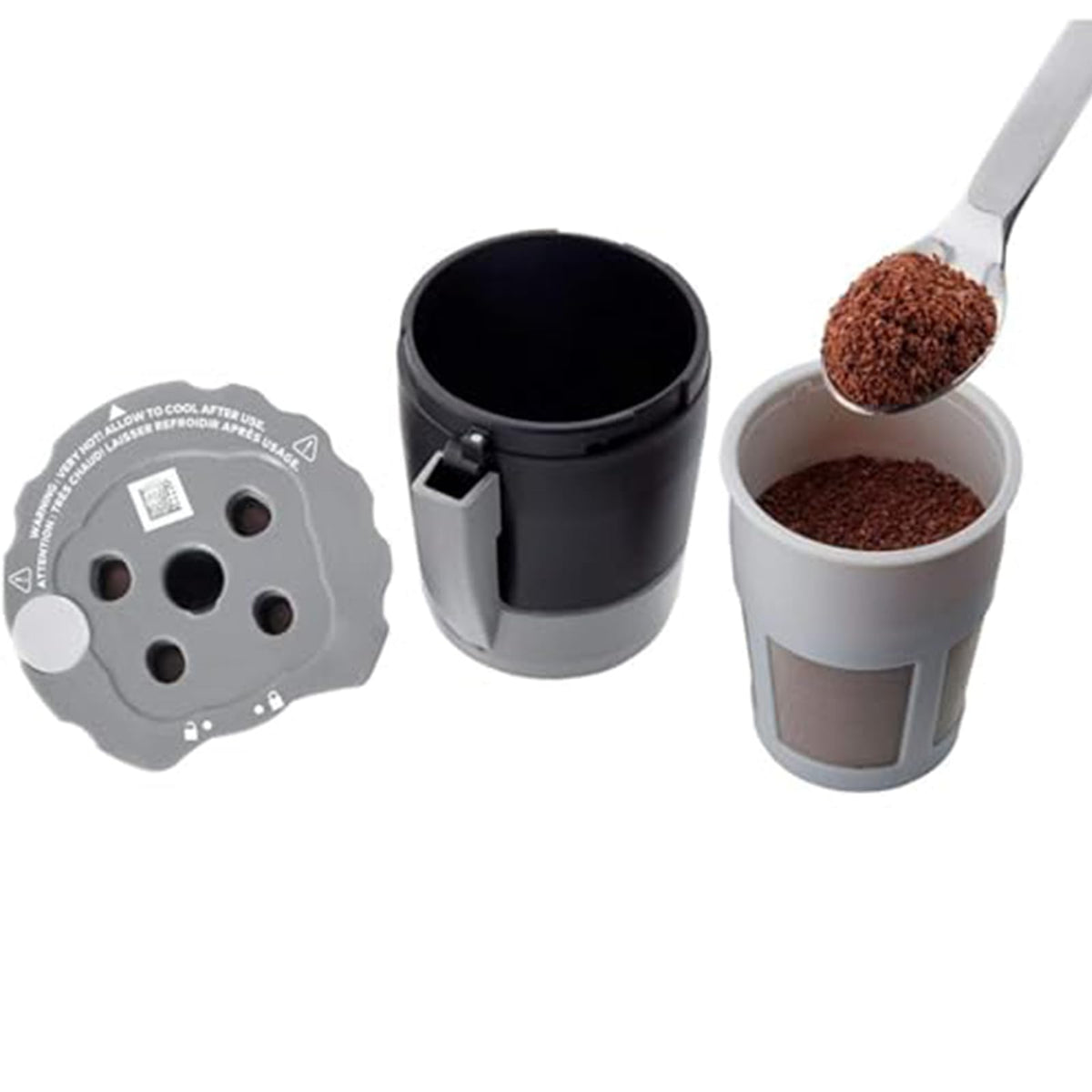 Universal Reusable Filter MultiStream Technology - Gray Reusable Coffee Filter Approved Quality Durable Replacement Parts (4)