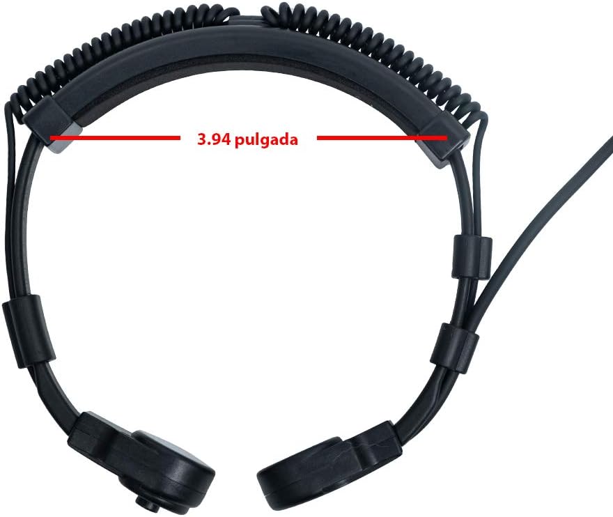 2-Pin Throat Mic with U94 PTT Compatible with Motorola CLS1410 | Tactical throat microphone headset and military U94