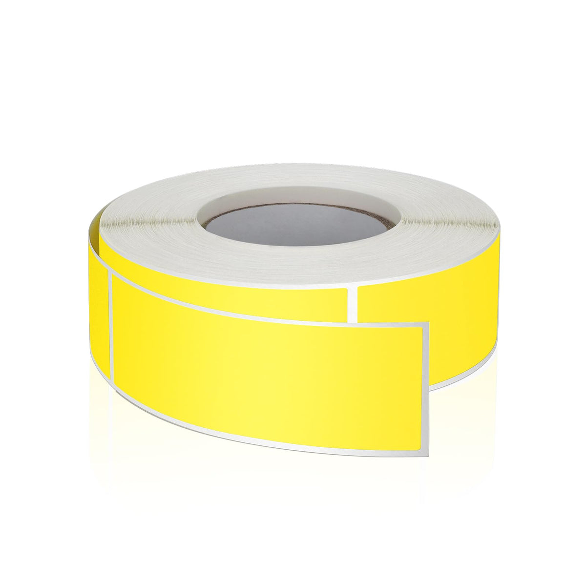 Yellow Rectangle Labels 3" x 1" Color Coding Stickers Roll 500 Pcs