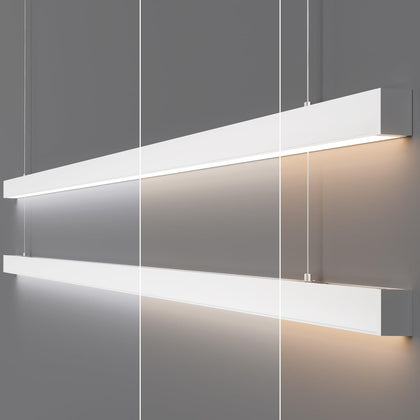 8FT LED Linear Light White, 100/80/60W 8' Linkable Office Light 2Pack