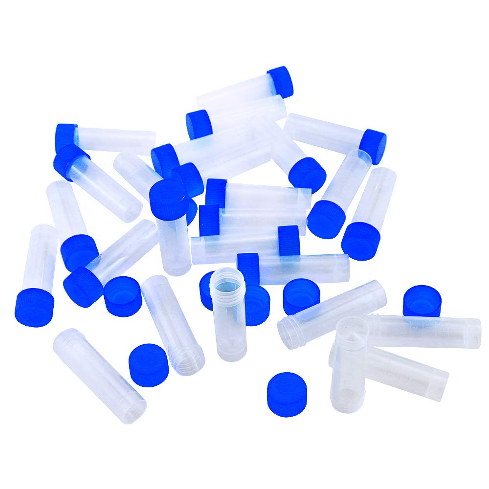 50 Pcs 5ml Plastic Graduated Vials