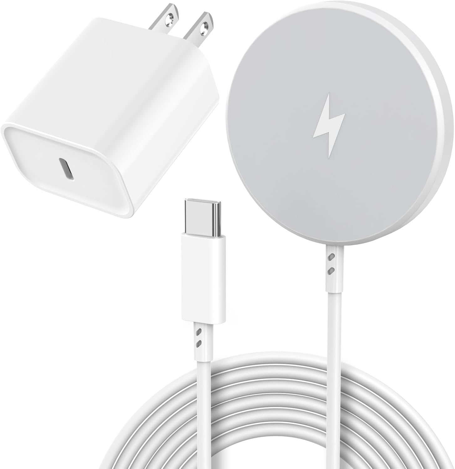 [Apple MFi Certified]Magnetic Wireless Charger Apple Mag Safe Charger,15W 6FT Fast Wireless Charging Pad for