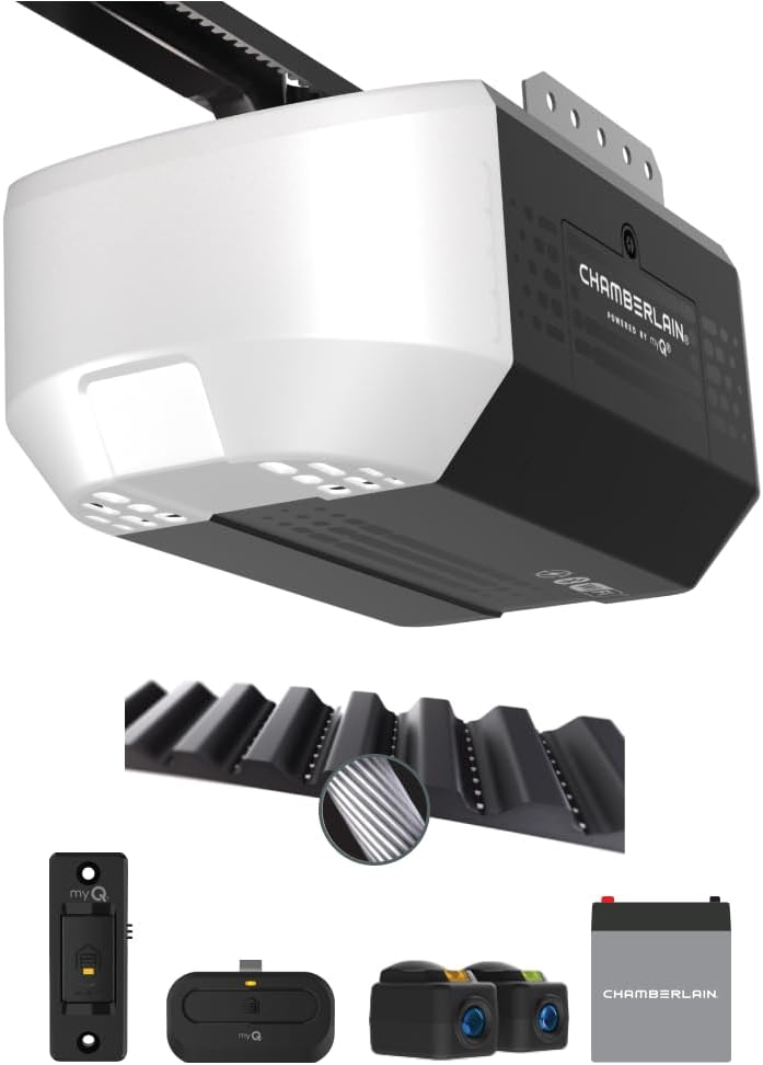 Belt Drive myQ Garage Door Opener, 1/2 HP w/Battery Backup