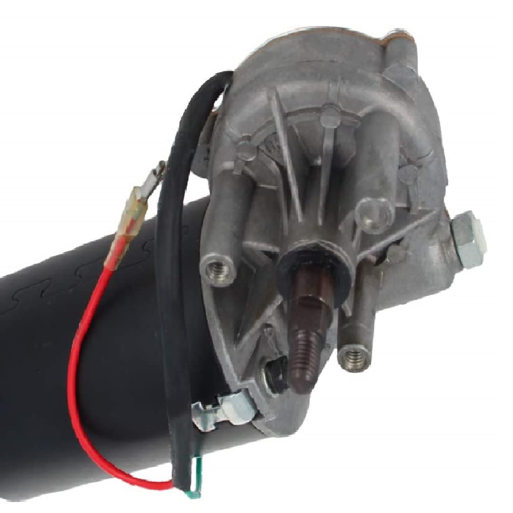 Fielect DC 12V 25RPM Reversible Worm Geared Motor High Torque Electric Gear Motor Turbine Worm Gear Box Reduction Motor, Right Threaded Shaft GW70105