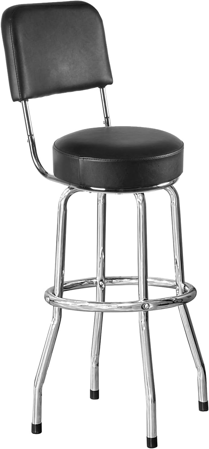 Swivel Bar Stool with Backrest