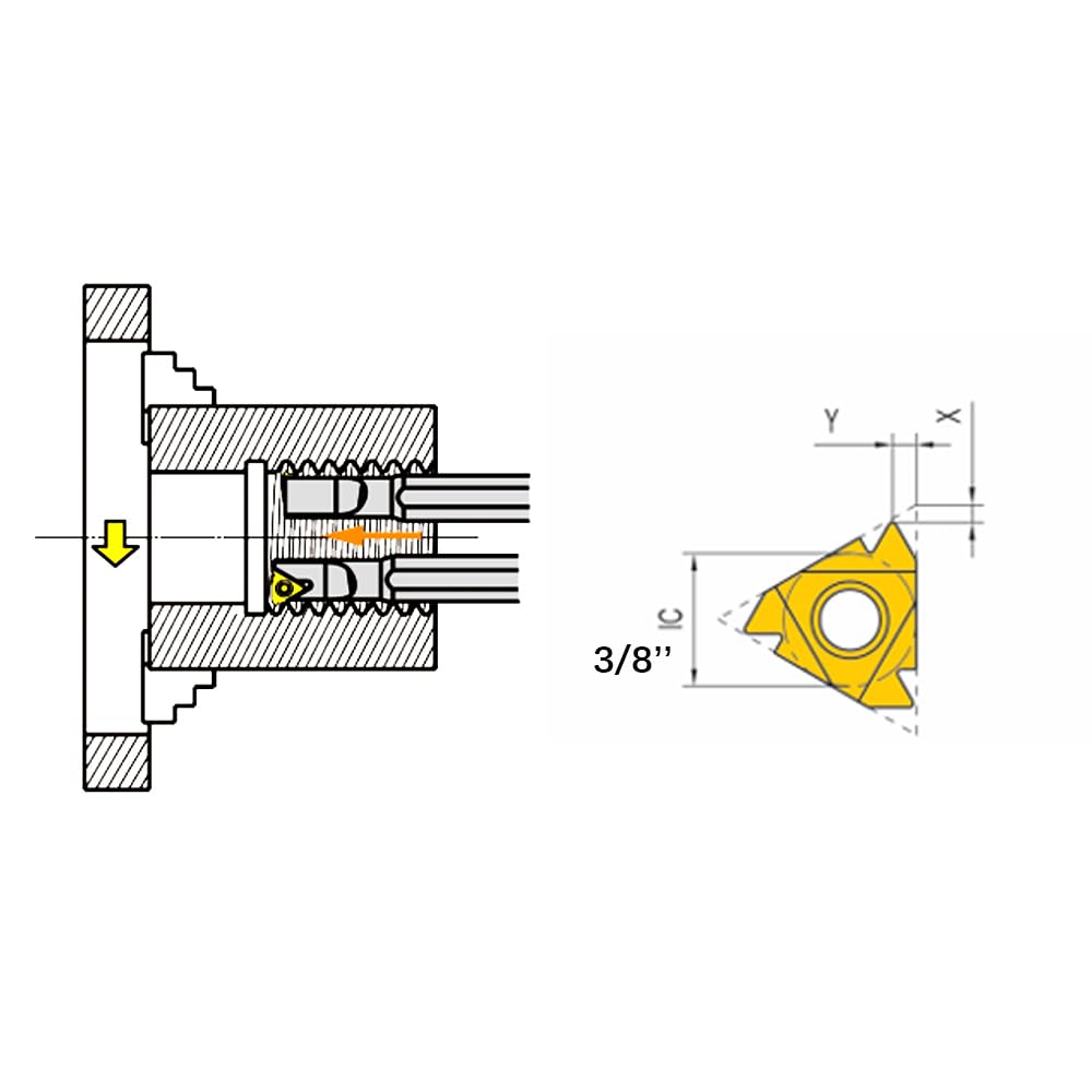 16IR AG60 Laydown Threading Insert Internal CNC Steel 10pcs