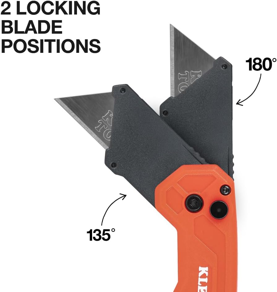 44307 FLICKBLADE Folding Utility Knife, Subcompact Design with Quick-Change Triple-Ground Carbon Steel Blade, Dual