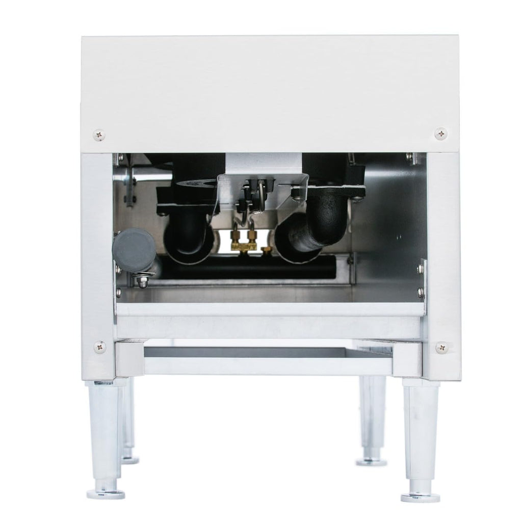 12" Heavy-Duty Gas Natural Gas Hot Plate Range | Countertop Stock Pot Stove for Commercial Kitchen Restaurant