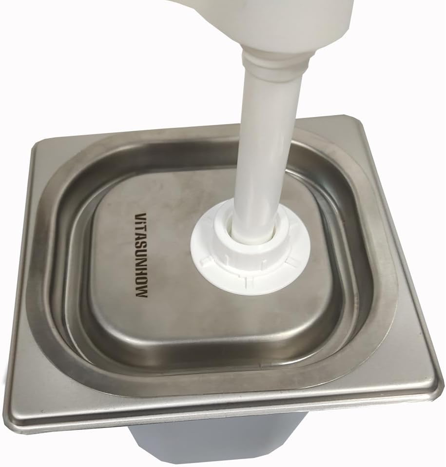 Condiment Pump Station, Sauce Dispenser Pump Seasoning Condiment Squeeze Pump Container with Base Removable Tanks,for