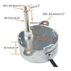 CHANCS TYC40 Small Synchronous Motor 12V 5RPM AC Shaft 35mm for for Fiber Optic Christmas Ornamen (2PCS)
