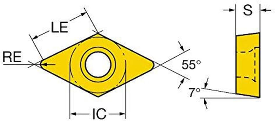 10PCS DCMT21.51 Indexable Soild Carbide Turning Insert Blade For Lathe Tool Holder,DCMT070204 Carbide Inserts For Lathe (DCMT070204-HMP)