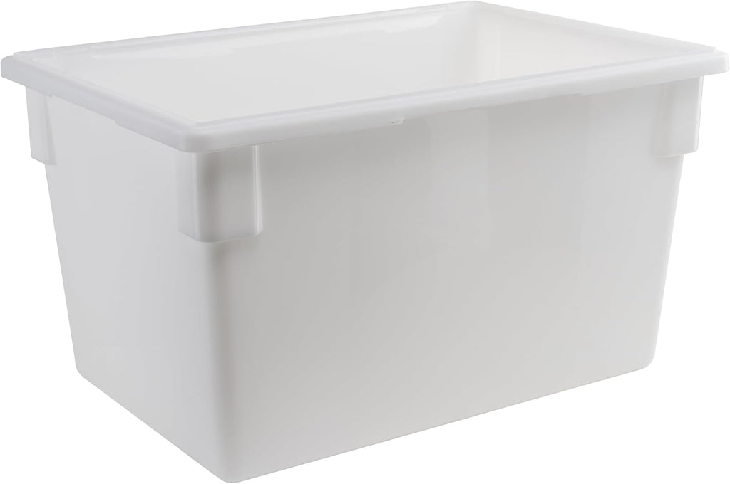 18" x 26" White Plastic Food Storage Box/Tote for Restaurant