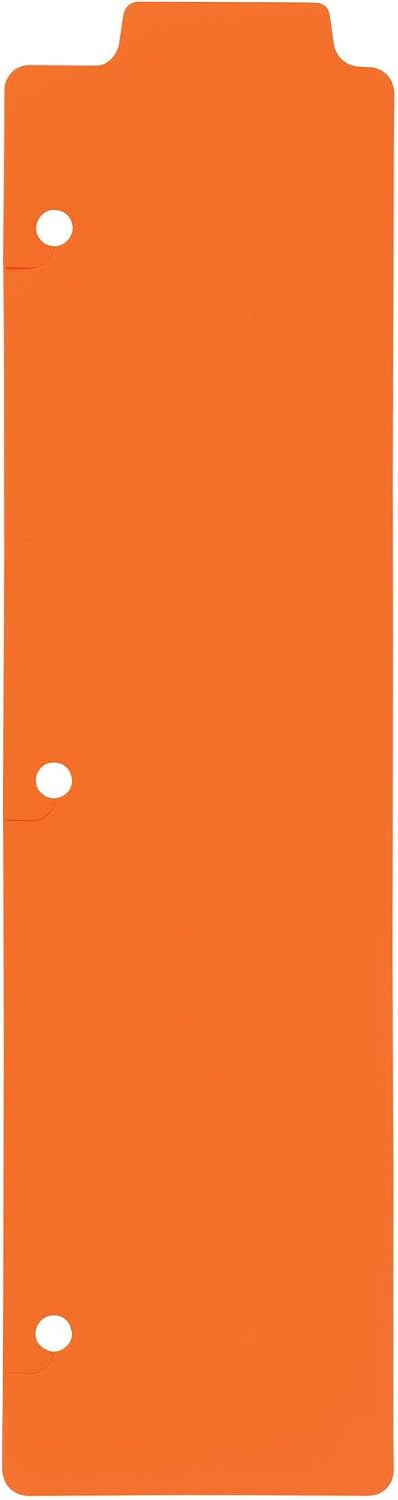 Snap-in Bookmark Plastic Dividers for 3 Ring Binders, 5-Tab Set, Multicolor with White Labels, 1 Set (24908)