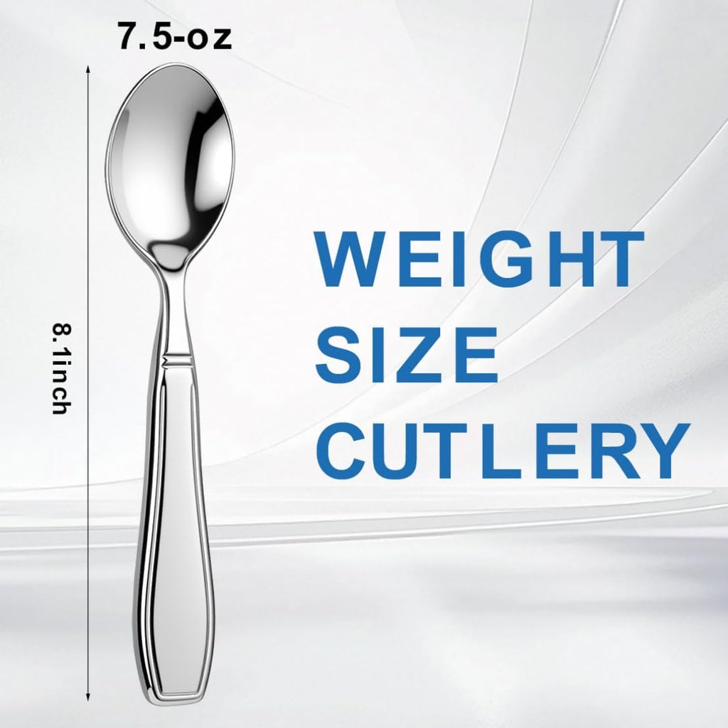 Weighted Utensils for Hand Tremors and Parkinsons Patients Heavy Weight Spoons Stainless Steel Silverware Adaptive