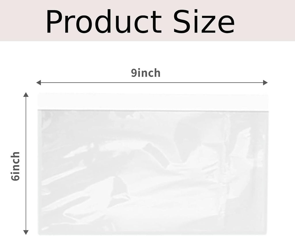 6" x 9" Shipping Label Sleeves, Self-Adhesive Packing Slip Pouches(500)