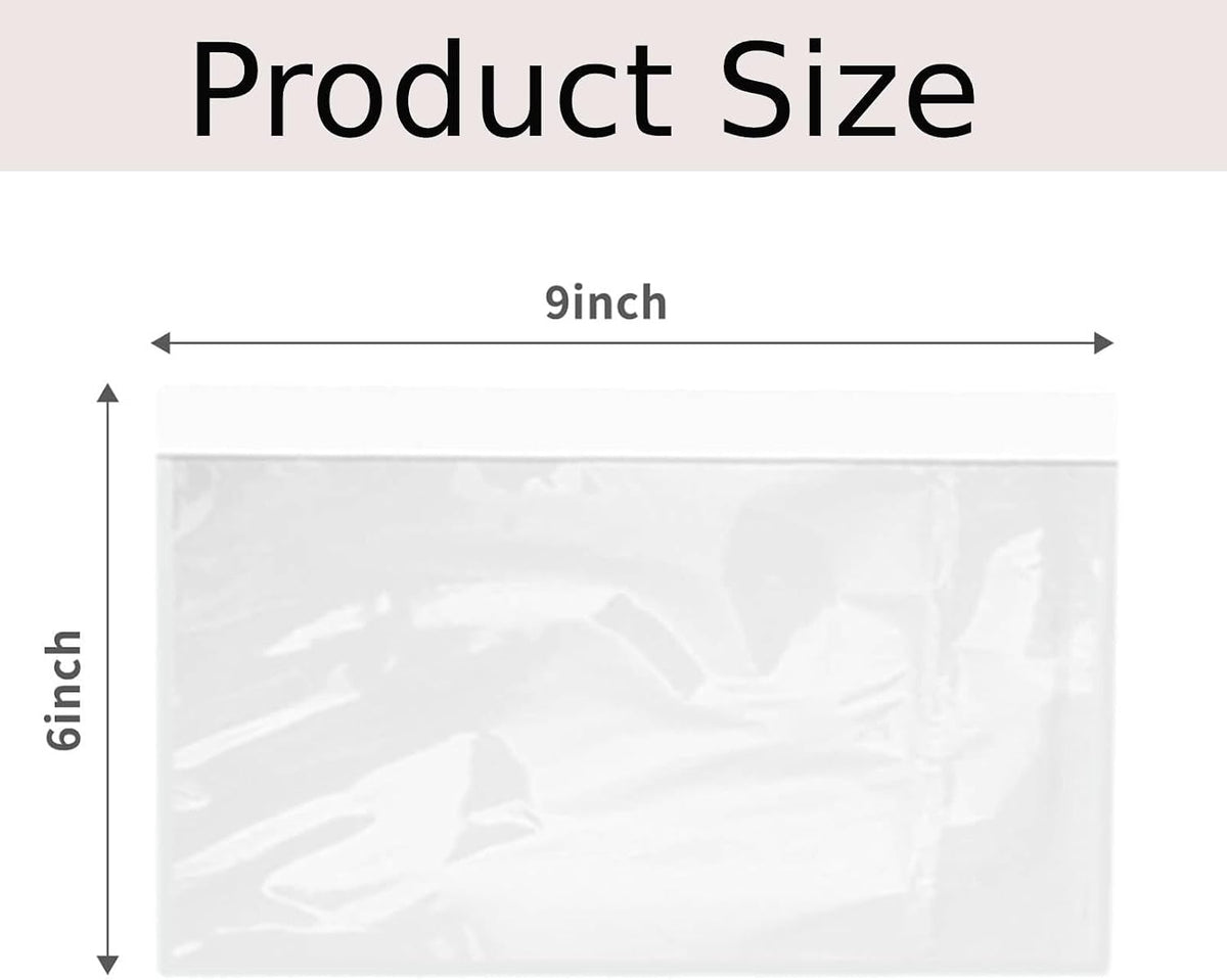 6" x 9" Shipping Label Sleeves, Self-Adhesive Packing Slip Pouches(500)