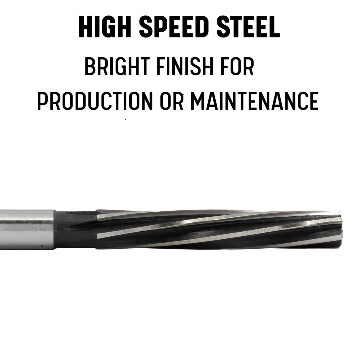 Drill America 1" High Speed Steel Spiral Flute Hand Reamer, DWR Series