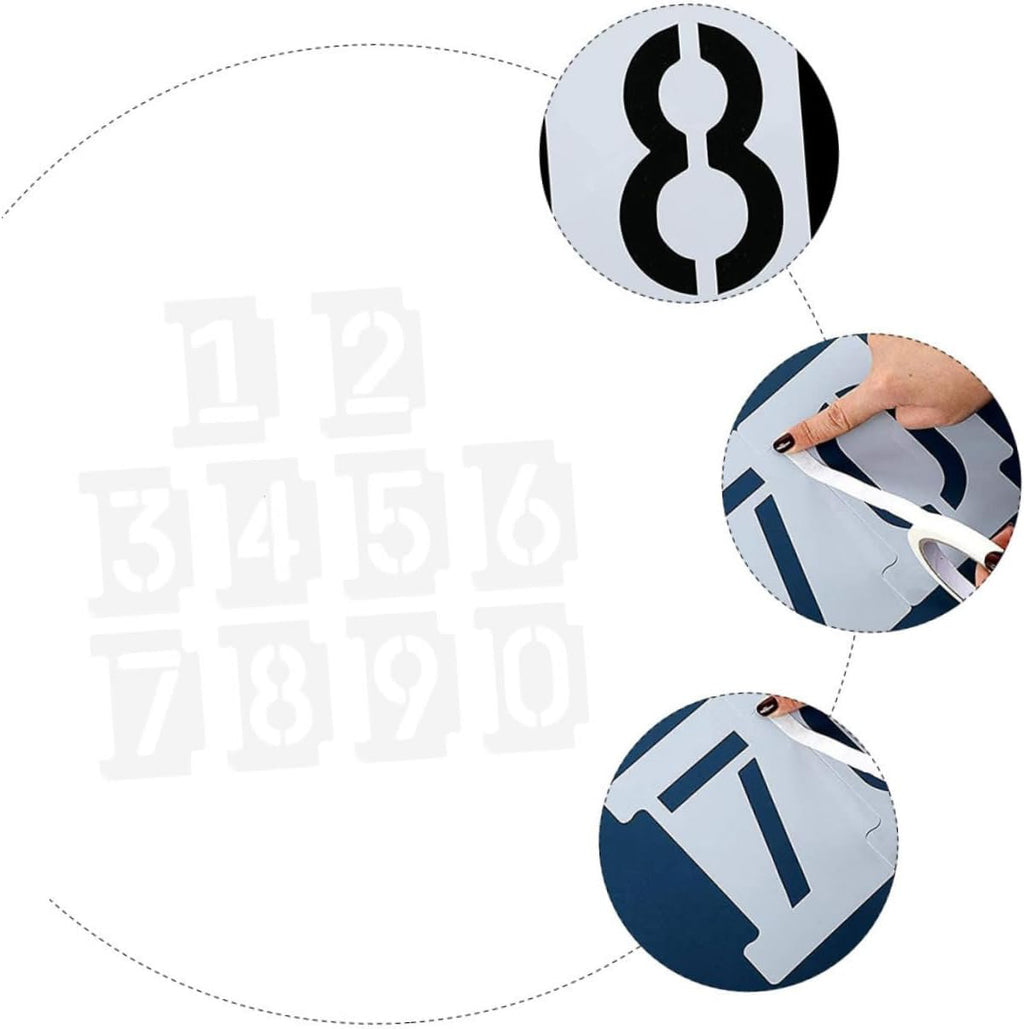 2 Sets Reusable Number Stencils for Painting Mailbox Address and Outdoor Signs Durable DIY Curb Stencil Kit with