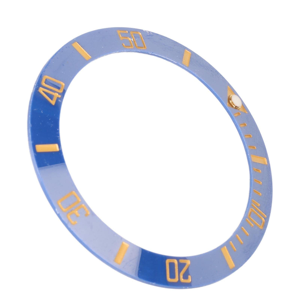 40mm Ceramic Watch Bezel Insert Ring Clear Scale Luminous Replacement Bezel Insert Protective Ring for Watches (Gold