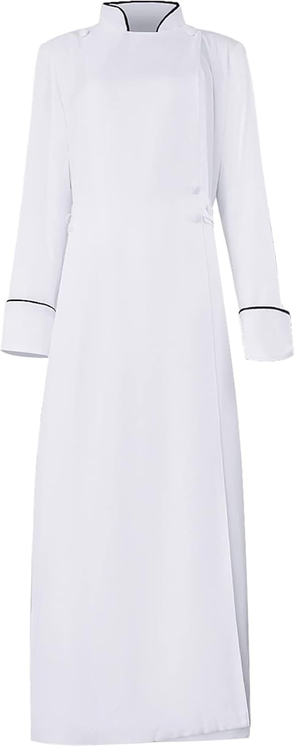 Women Clergy Robe Church Cassock Minister Gown Choir Pastor Costume Outfit Pulpit Service Vestment Dress