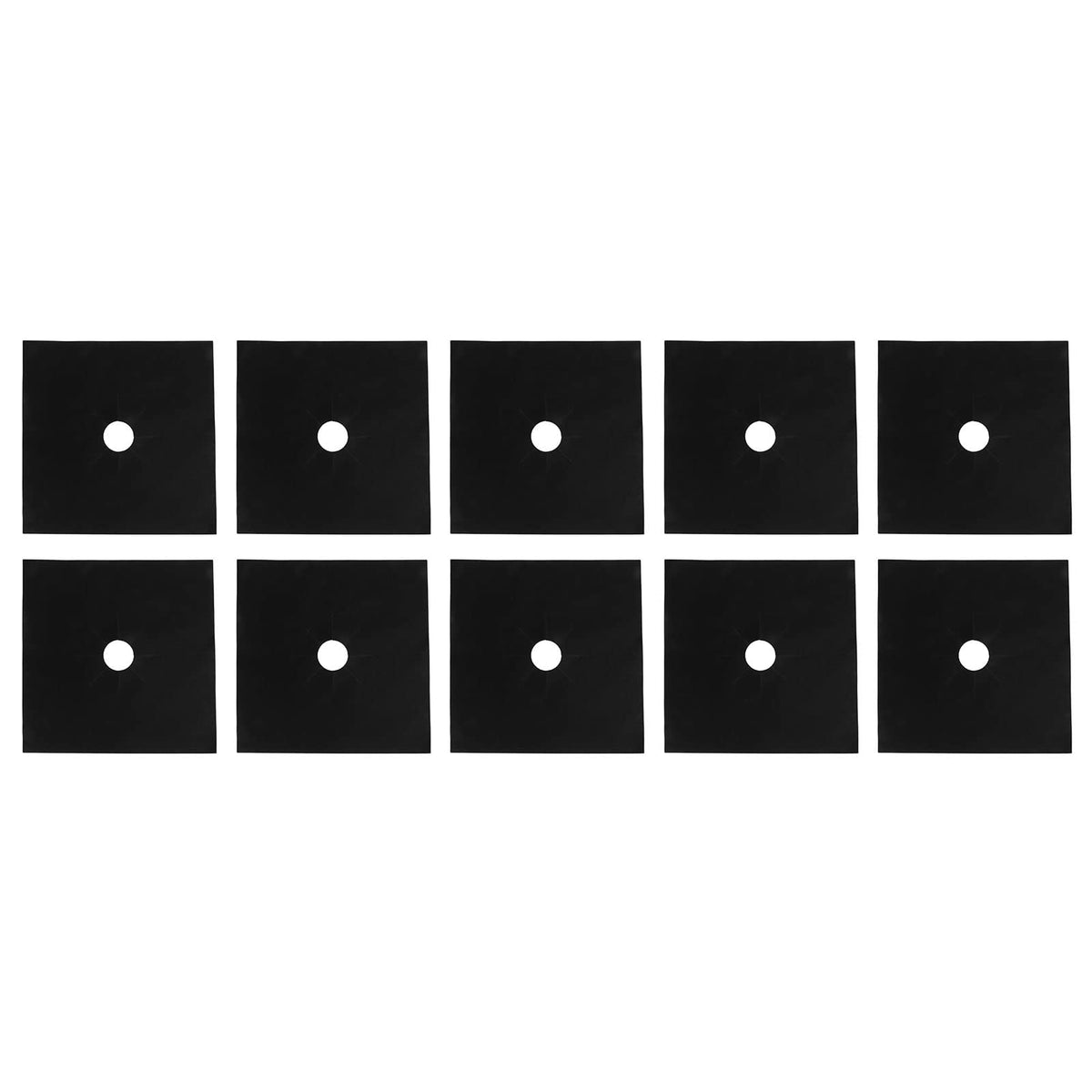 PTFE Gas Stove Pad Practical Tool for Kitchen 10pcs Black Stove Cover
