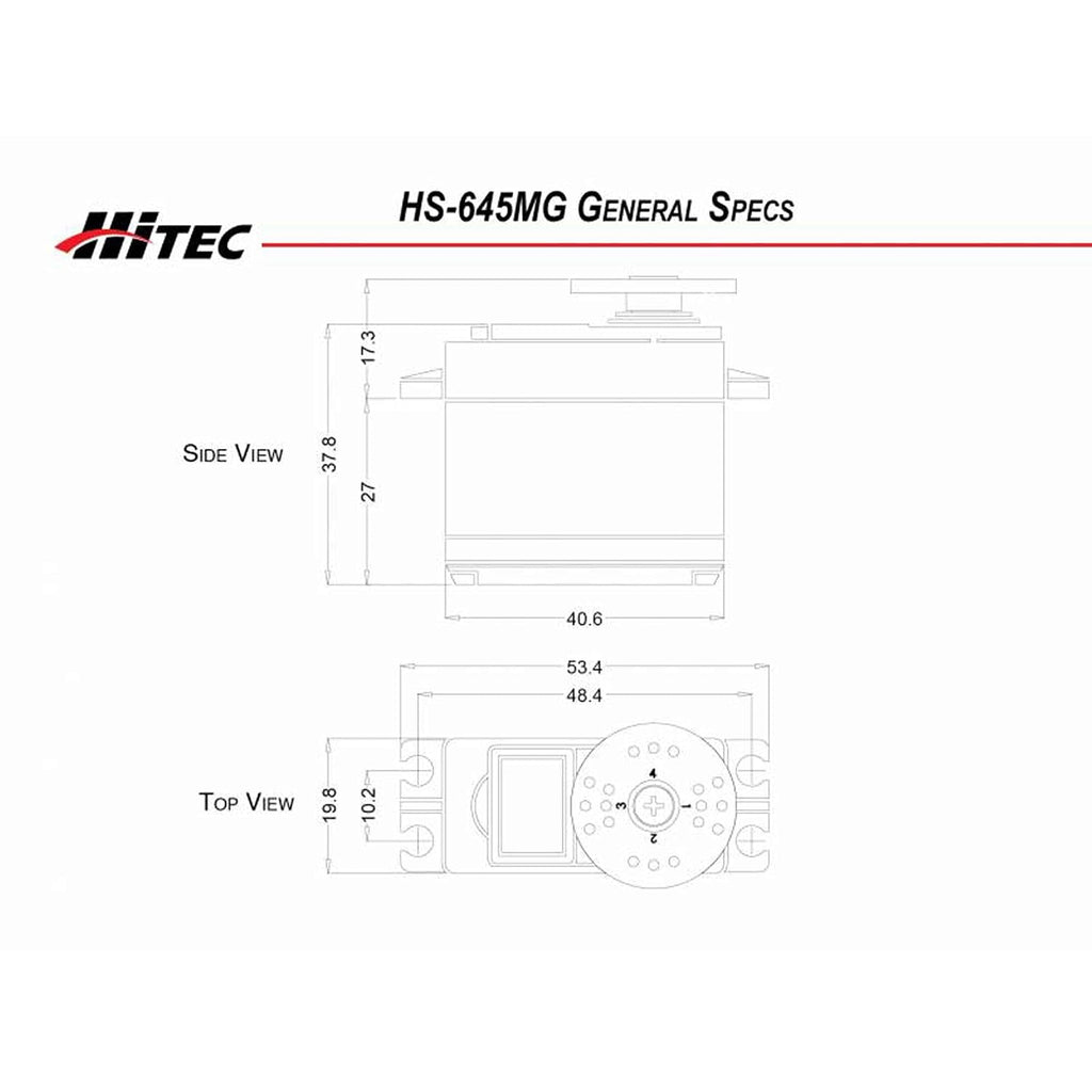 Hitec 32645S HS-645MG High Torque 2BB Metal Gear Servo