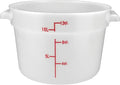 12 qt White Round Food Storage Plastic Container (Set of 12)