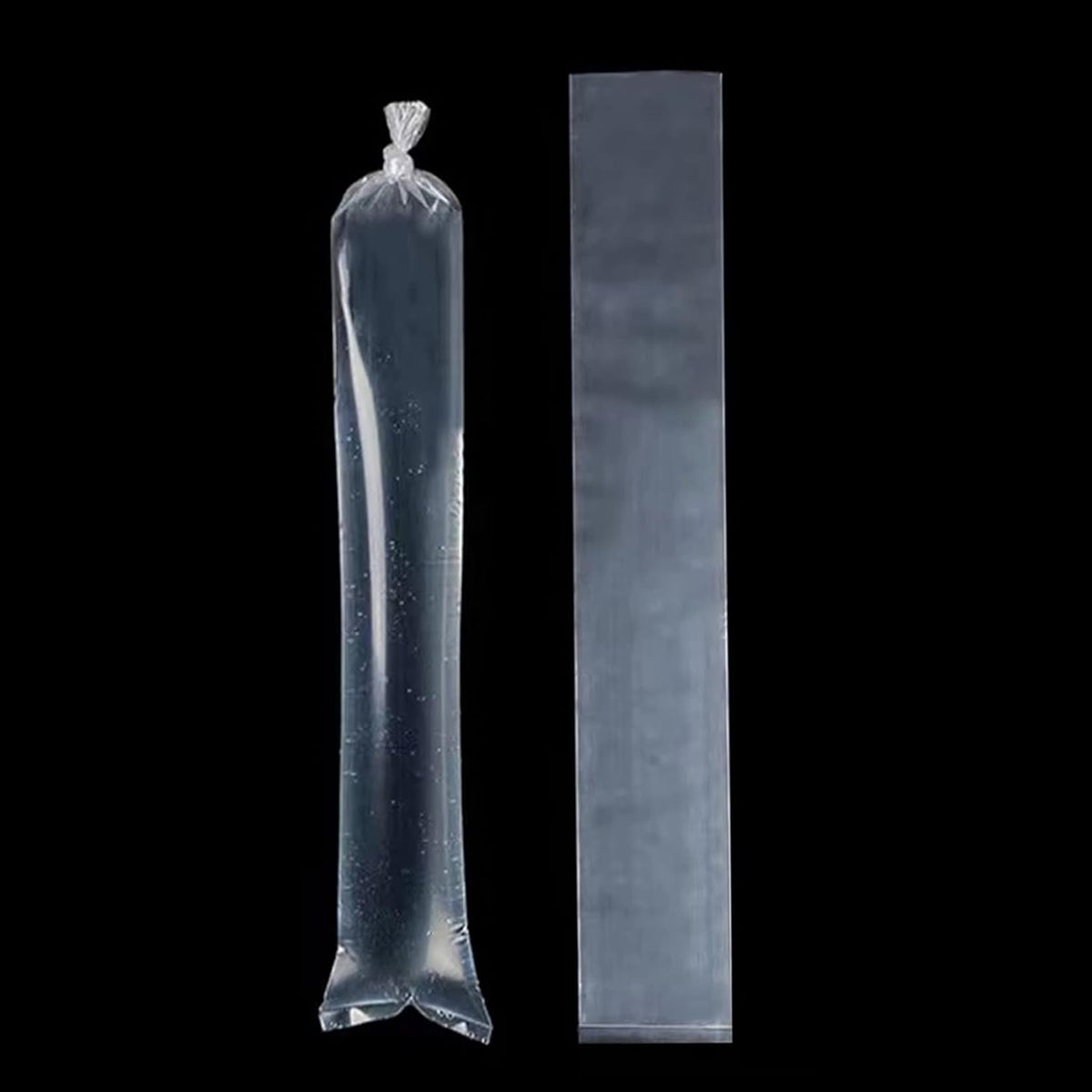 Long Plastic Sleeves 8x40 Inch 50 Pack Poster Poly Bags, 2 Mil Clear Flat Open Blueprint Storage Poster Tube for