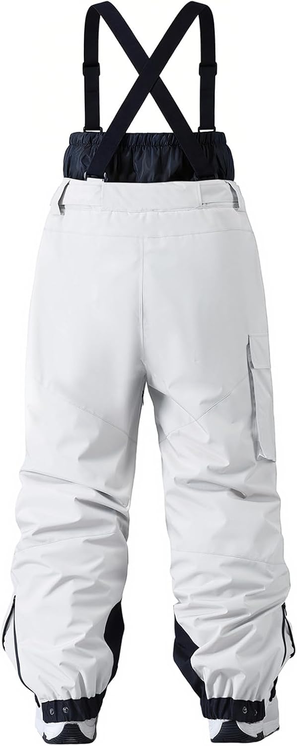 Men Ski Pants Women Baggy Snow Bibs Waterproof Windproof Insulated Warm Winter Snow Pants Overall