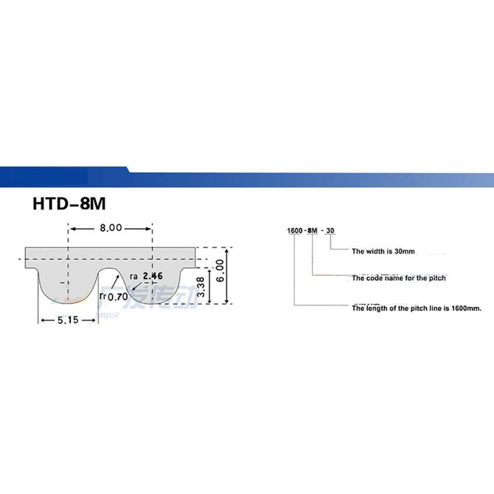 HTD8M 480 Synchronous Wheel Sprocket Close Loop Timing Pulley Belt 20mm Width (8M-480-20mm width)