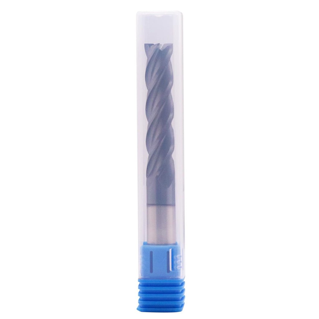 7/16" 4 Flute Solid Carbide Long Square End Mill, 4" OAL, AlTiN Coated