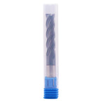 7/16" 4 Flute Solid Carbide Long Square End Mill, 4" OAL, AlTiN Coated