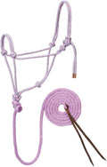 Weaver Leather Diamond Braid Rope Halter and Lead, Lavender/Mint/Gray