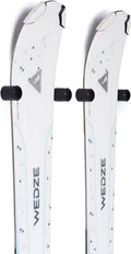 (8 PCS) Ski Wall Mount Storage, Edge-Safe hanger, Modern Vertical Rack | Floating Clip Hook Holder to Securely Store