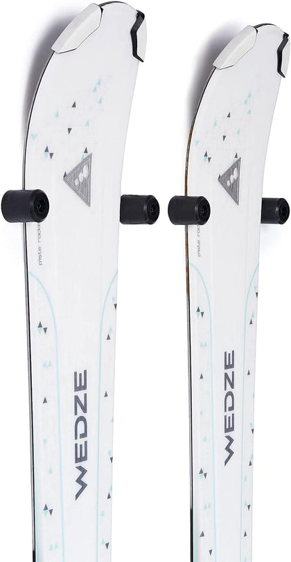 (8 PCS) Ski Wall Mount Storage, Edge-Safe hanger, Modern Vertical Rack | Floating Clip Hook Holder to Securely Store