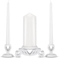 Wooden Unity Candle Holder Set, Wedding Ceremony Centerpiece Decor