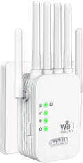WiFi Repeater, WiFi Extender Signal Booster for Home, 9800 Sq Ft Coverage, Repeater/AP Mode, 6 Antennas, Ethernet