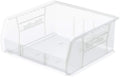 30235 AkroBins Plastic Storage Bins, 11"x11"x5", Clear, 6-Pack | Space-Saving Stackable Bins for Garage, Pantry