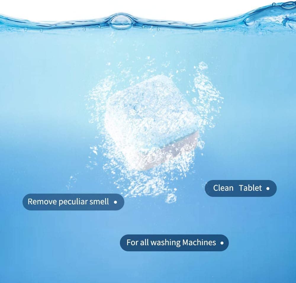30 Pack Washing Machine Cleaner Tablets, Solid Washer Deep Cleaning Tablet, Clean Inside Drum And Laundry Tub Seal