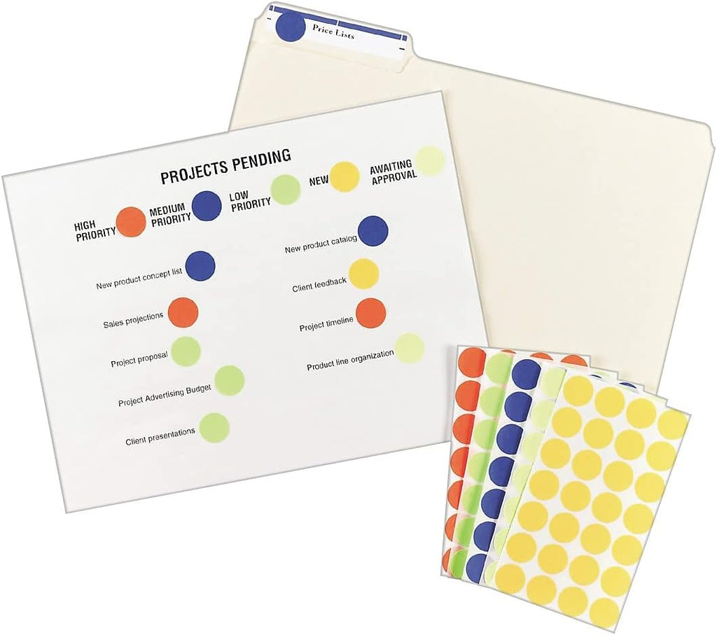 05462 Removable Labels, 3/4-Inch Round, 1008/PK, Yellow