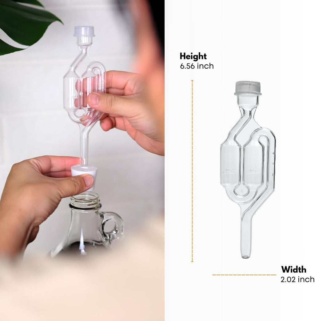 Airlocks for Fermenting | Bubble Airlock for Wine Making and Beer Making | BPA-Free S-Shaped Airlock used for Brewing