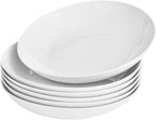 White Pasta Bowls 28 oz, Ceramic Salad Bowls Set of 6
