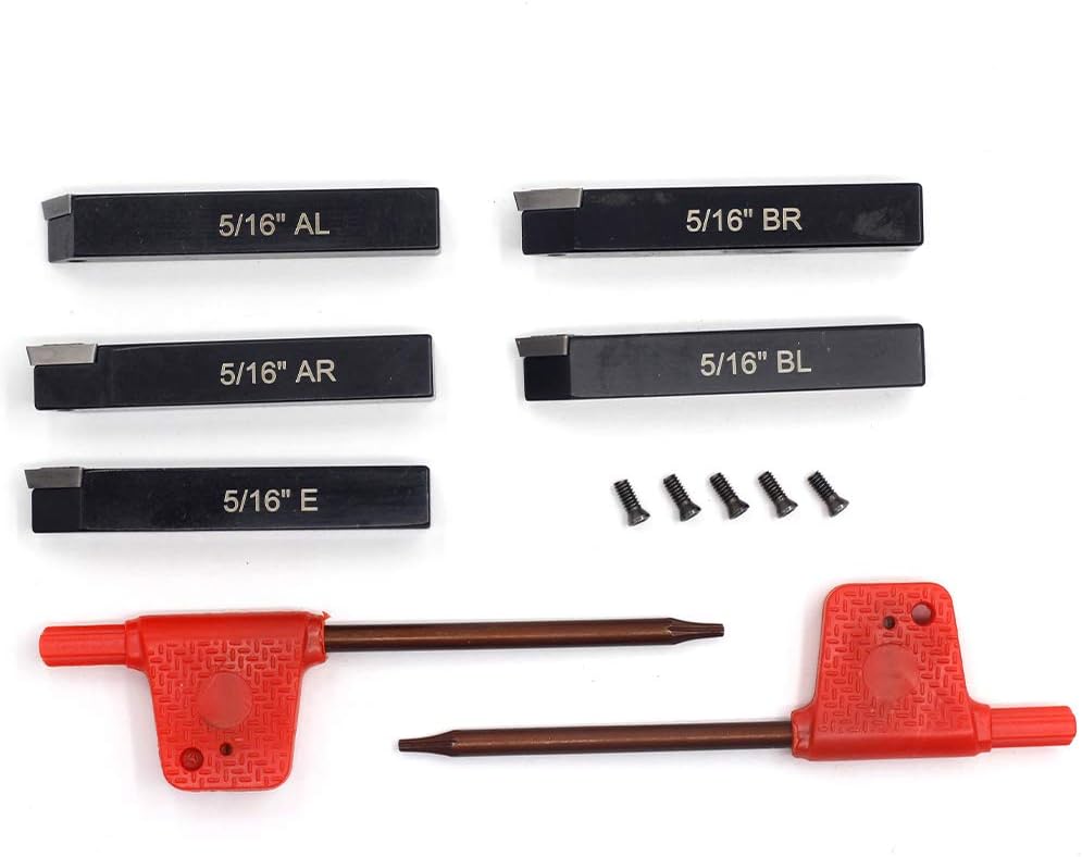 OSCARBIDE 5/16" Mini Indexable Lathe Turning Tool Holder 5-Piece